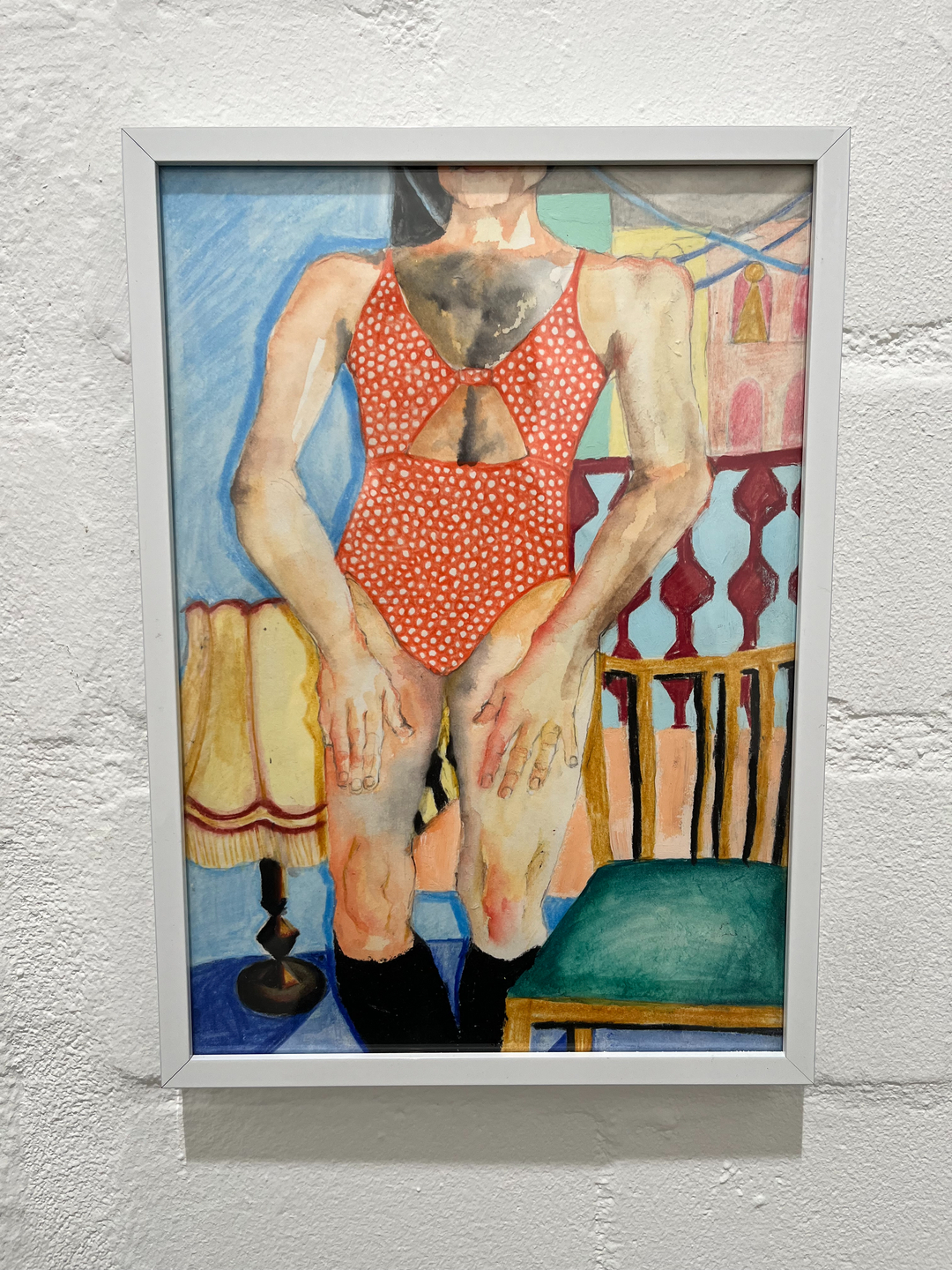 Josefine Henning „Der junge Mann mit dem Perlenohring“, 2022, Mischtechnik auf Papier, 21 x 20,7 cm, 350 € „Perle“, 2022, Mischtechnik auf Papier, 21 x 29,7 cm, 350 € Like a ghost you haunt me”, 2022, Mischtechnik auf Papier, 29,7 x 42 cm, 400 €